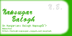 napsugar balogh business card